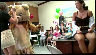 Watch the video about DANCING BEAR - Alaina Brooke's CFNM Fiesta With Big Dick Male Strippers!