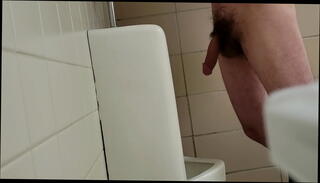 Watch the video about Fun piss at the urinal