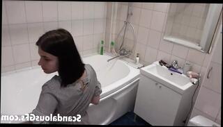 Watch the video about My stepsis looking hot naked in the bathroom