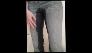 Video 1607347533: pissing peeing fetish, solo pee fetish, ftm pee, solo male pee, solo amateur trans, big ass pee, jeans fetish ass, pee jeans wetting, male pee pants