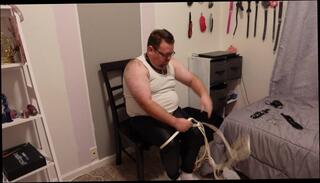 Video 1581895423: bondage amateur bdsm, self bondage gagged, solo gagging, amateur bdsm couple, amateur solo male, gagged leather, solo male talking, pants solo, 60fps amateur