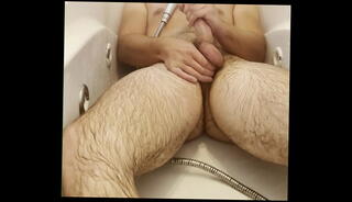 Video 1305062235: solo boy masturbation, hairy dude, hairy jerk, bathtub jerk