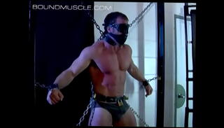 Video 1389975765: bound bdsm fetish, bound flogged, bound stud, bound chained, gay muscular studs, bound hunk, sexy stud, painful flogging, tied flogged, blindfolded