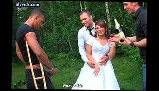 Watch the video about Bride doing blowjob and get double penetrated