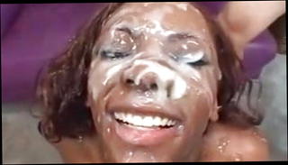 Video 75483601: bukkake cumshot facial, chick bukkake, ebony bukkake, black bukkake, straight chicks, ebony chick white