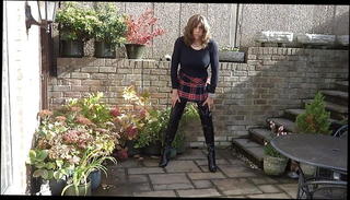 Video 273014001: crossdresser butt plugged, gay butt plug, butt plug masturbation, plug wank, butt plug outdoor, crossdresser boots, plug hd, thigh boots