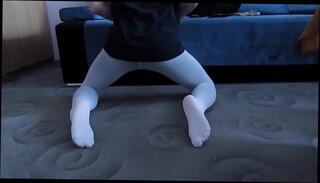 Video 1475928225: crossdresser trap femboy sissy, sissy crossdresser shemale, femboy foot, nylon tease, femboy leggings, tight femboy, white nylon