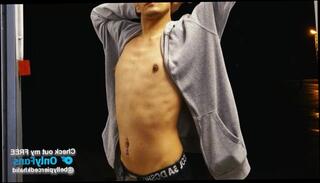 Watch the video about SKINNY ARAB BABE FLASHES HIS PIERCED TUMMY IN PUBLIC