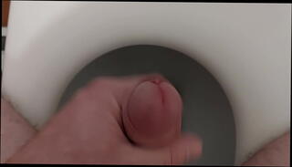 Watch the video about Peeing and cum in my friend´s bathroom