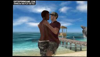 Video 85100965: 3d gay cartoon animated, 3d interracial, 3d masturbating, interracial outdoor, two sexy hunks, mutual masturbation, beach masturbation