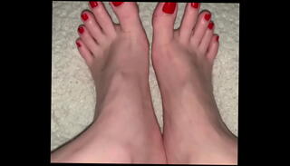 Watch the video about Young long sweet painted toes from little miss Laney Lou Marie