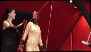 Video 52883201: slave ropes, bdsm rope, latex femdom, straight bdsm, red rope, slave training