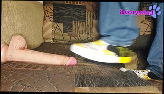 Video 1598855015: dildo torture, cock torture, wearing dildo, shoes cock