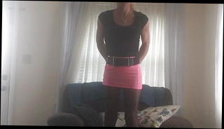 Video 1189501401: skirt tan pantyhose, tan pantyhose pink, crossdresser, man gay, gay hd