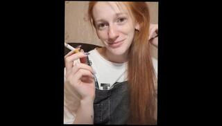 Video 1594039653: fetish women, amateur fetish, smoking fetish, fetish redhead, cute fetish, fetish hair, tattooed fetish, red hair women, girl smoking, sweet women, amateur red head