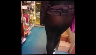 Watch the video about See through leggings in an adult store