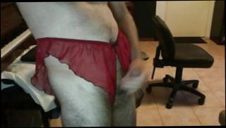 Video 90018601: gay man wanking, panty wank, lingerie wank