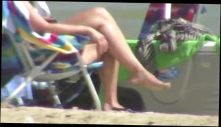 Video 123063501: foot fetish play, straight foot, beach foot, mature foot