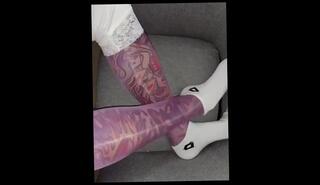 Video 1581871753: german nylon feet, solo nylons, solo male feet, amateur nylon, solo tattoo male