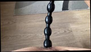 Watch the video about Very long anal beads