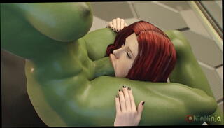 Watch the video about NinNinja3D - Black Widow x Futa She-Hulk