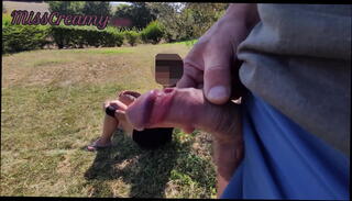 Watch the video about Dick flash - I pull out my cock in front of a young girl in the public park and she helps me cum in face - it's very risky 4K - MissCreamy