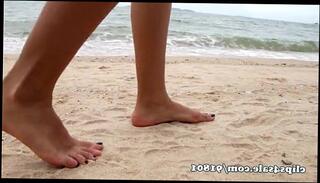 Video 350702895: feet foot, beach foot, giantess foot, man foot