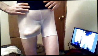 Video 215030001: pantyhose thong, wearing pantyhose, shorts pantyhose, pantyhose tights, white pantyhose, man gay