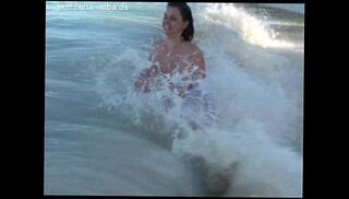 Video 2208125: milena velba, milf teases big tits, milfs big tits wet, milf outdoor big tit, brunette milf teasing, milf beach