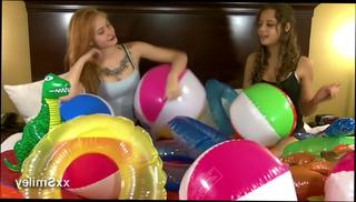 Video 113956904: skinny teen lesbian, fetish lesbian teen, ass fingered rides, riding inflatable, loves ass fingering, teen hd skinny, inflatable pool, finger nails, girl riding two