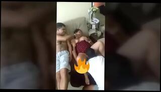 Watch the video about Indian step mom gang bang by step uncle and his step son