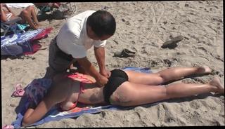 Video 801453704: boobs massage, big tits massage, beach massage, best massage, outdoor massage