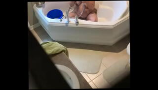 Video 1165666195: indian step mom son, spying step mom, mom bathtub, mom bath, mom bathroom