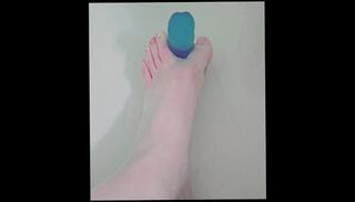 Video 1608428463: foot fetish feet, foot fetish dildo, foot fetish solo, foot fetish toy, solo amateur dildoing, female foot fetish, cute little toes, bath feet, 60fps amateur