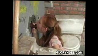 Video 9170015: gloryhole blowjob interracial, gloryhole redhead, sucking large penis, woman sucks