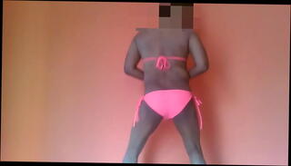 Video 771073005: bikini shaking, pink bikini, bikini dance