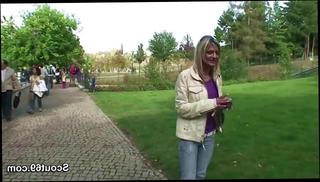 Watch the video about Two Boys Seduce Stranger Girl to Fuck in Park for Money