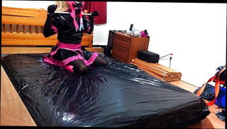 Video 1423721701: sissy maids self bondage, dildo gag, sissy spreads, gay man sissy, dildo belt, boots dildo, bondage hd, large dildo