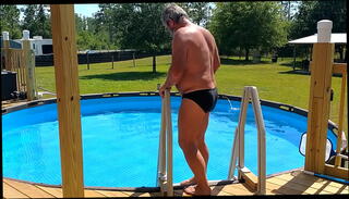 Video 1204675505: gay speedo, gay tease, swimming pool gay, tan gay