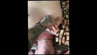 Watch the video about Tatted Papi throat Fucks Tattooed Trans Goddess