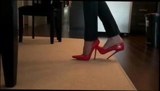 Video 153731201: foot fetish tease, foot pump, heels foot fetish, straight foot, red pumps