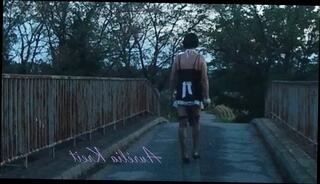 Watch the video about Aurelia your maid dressed on rail bridge