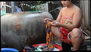 Video 819764915: sexy girl washing, sexy girl clothes