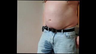 Video 1307336875: naked pissing, pig piss, pissing jeans, exposed faggot