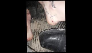 Video 1497802503: barefoot feet, solo female feet, barefoot amateur, womens feet, amateur solo play, boots barefoot, socks barefoot, barefoot public, tattooed feet