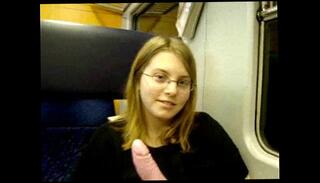 Watch the video about 19 years old german teen masturbates in train