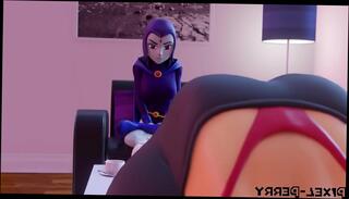 Watch the video about Raven y Starfire Animacion Futa