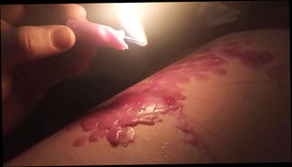 Video 1260315765: bdsm wax play, drips hot wax, ftm playing, thick thighs