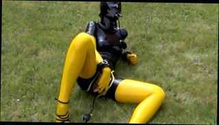 Video 1488827004: latex catsuit masturbation, inflatable latex, outdoor latex fetish, catsuit dildo, latex solo, latex toys, solo female toys