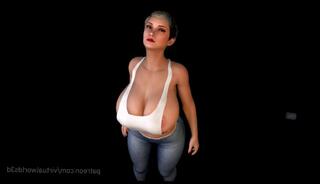 Watch the video about Tight Jeans Short Hair Breast Expansion